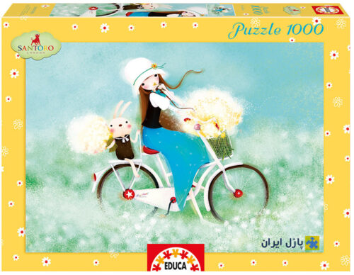 پازل دختری با دوچرخه