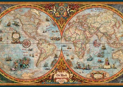 پازل ۶۰۰۰ تکه پانوراما نقشه جهان ِ کروی