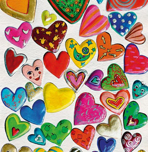 پازل ۱۰۰۰ تکه طلاکوب ازدحام قلب ها اثر استفانی اشتاین مایر