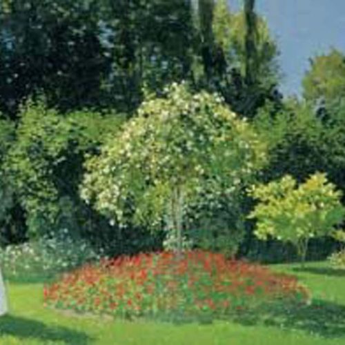 Dame en blanc au jardin