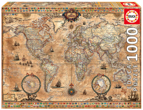 پازل ۱۰۰۰ تکه نقشه قدیمی جهان
