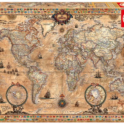 پازل ۱۰۰۰ تکه نقشه قدیمی جهان