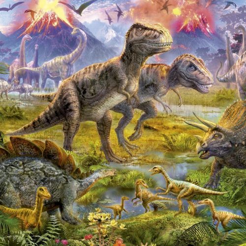 پازل ۵۰۰ تکه اجتماع دایناسورها