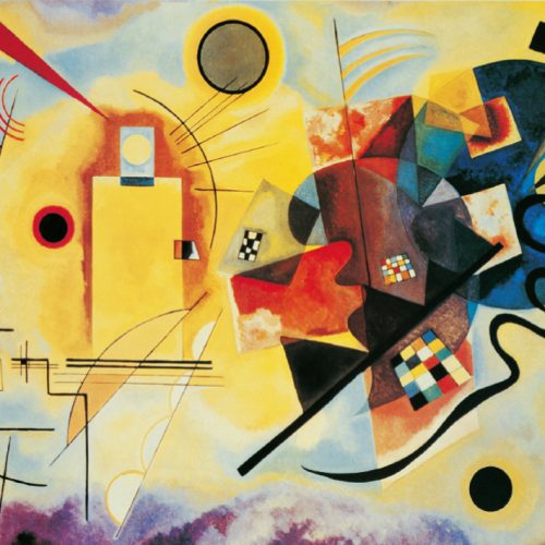 پازل ۱۰۰۰ تکه زرد، قرمز و آبی اثر واسیلی کاندینسکی