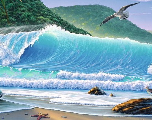 پازل ۱۰۰۰ تکه پانوراما موج زیبا