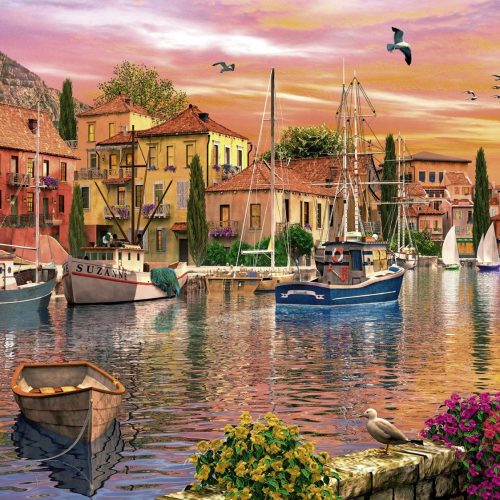 پازل ۱۵۰۰ تکه بندر مدیترانه ای