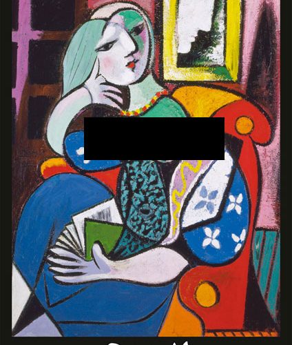 پازل ۱۰۰۰ تکه زنی با کتاب اثر پابلو پیکاسو