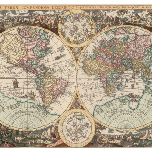 پازل ۱۵۰۰ تکه نقشه جهان اثر آلبرتو روسینی