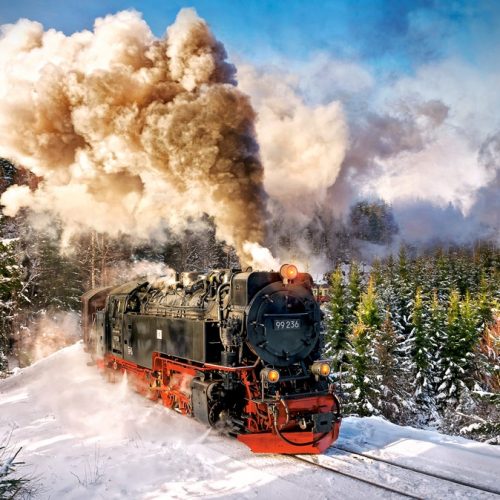 پازل ۱۰۰۰ تکه قطار بخار