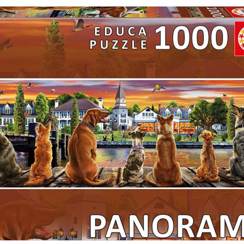 پازل ۱۰۰۰ تکه پانوراما سگ ها در اسکله