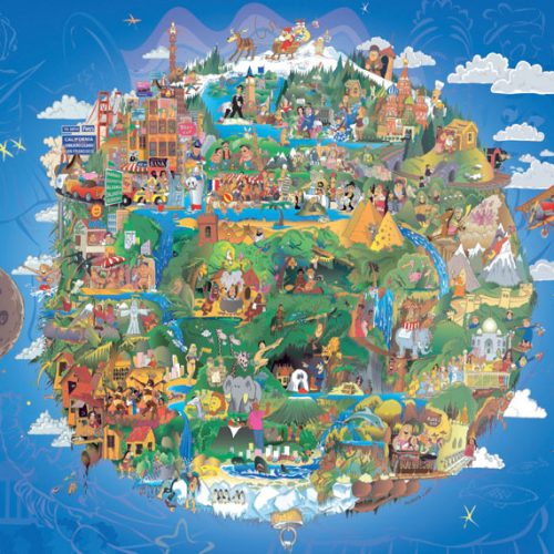 پازل ۱۰۰۰ تکه زمین اثر آندرس لیون