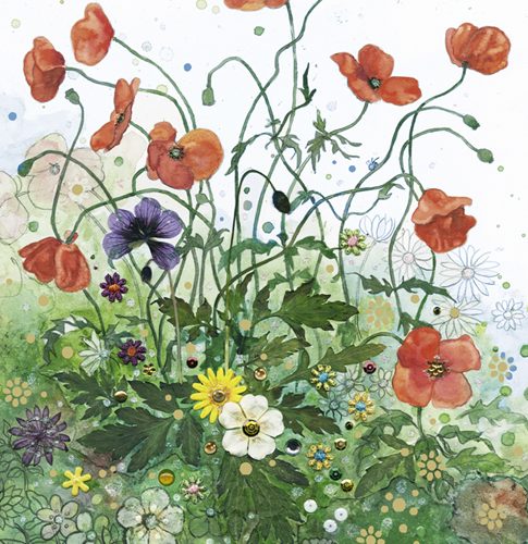 پازل ۱۰۰۰ تکه شقایق های قرمز اثر جین کروثر