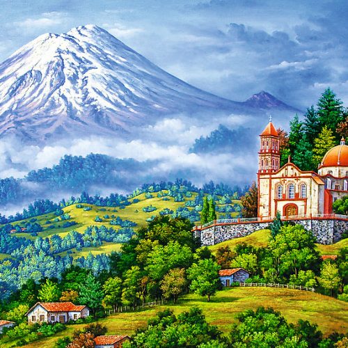 پازل ۱۰۰۰ تکه منظره ای از آتشفشان