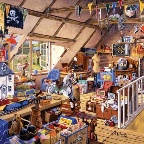 پازل ۱۰۰۰ تکه اتاق زیرشیروانی مادربزرگ