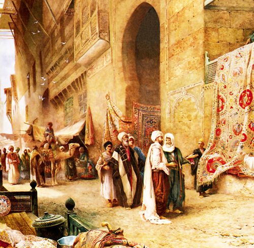 پازل ۱۵۰۰ تکه پانوراما فرش فروشی در قاهره اثر چارلز رابرتسون