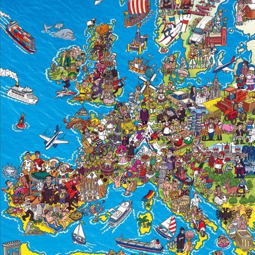 پازل ۱۰۰۰ تکه نقشه اروپا