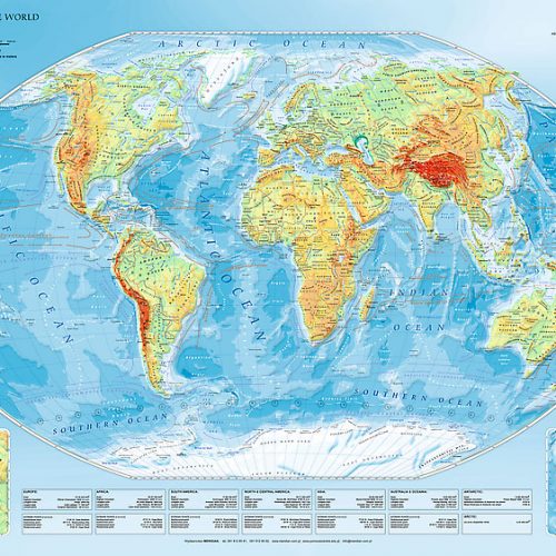 پازل ۱۰۰۰ تکه نقشه فیزیکی جهان