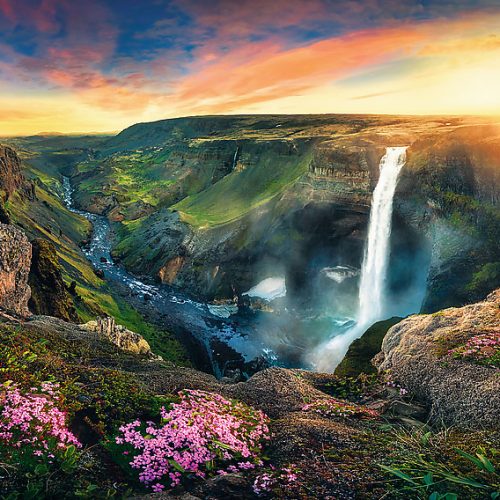 پازل ۲۰۰۰ تکه آبشار هایفوس - ایسلند