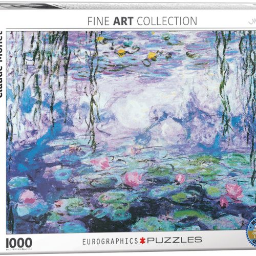 پازل ۱۰۰۰ تکه نیلوفرهای آبی اثر کلود مونه - اسمارت کات