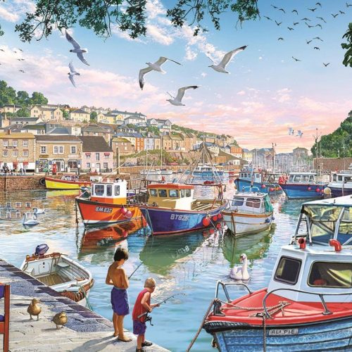 پازل ۱۰۰۰ تکه ماهیگیران کوچک در بندر اثر آرتورو زاراگا