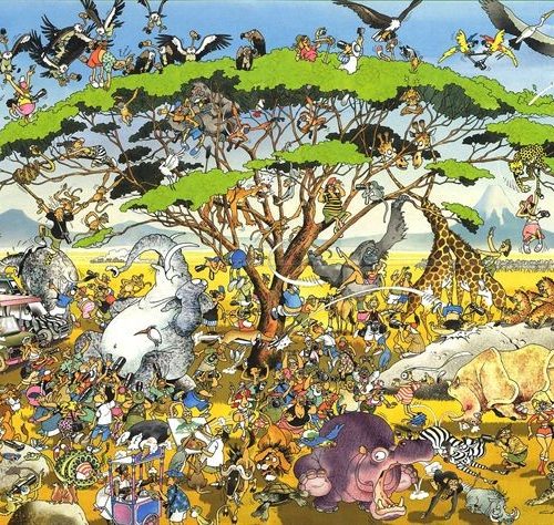 پازل ۱۵۰۰ تکه سافاری اثر جوزپه کالیگارو - جعبه آسیب داده