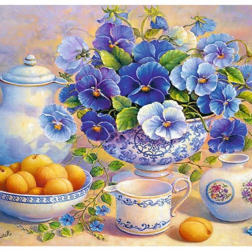 پازل ۱۰۰۰ تکه دسته گل آبی