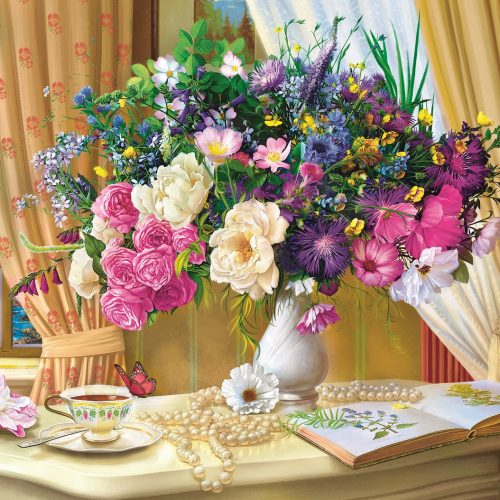 پازل ۱۰۰۰ تکه گلها در صبحدم