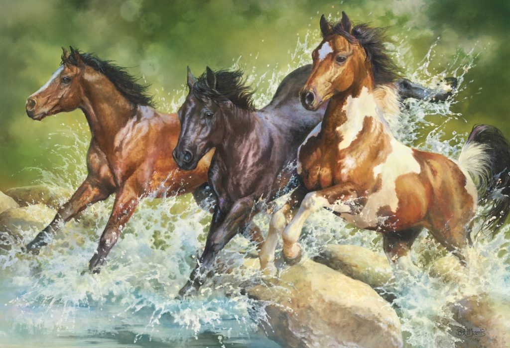 پازل ۱۵۰۰ تکه سه اسب وحشی