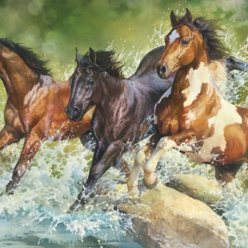 پازل ۱۵۰۰ تکه سه اسب وحشی