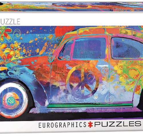 پازل ۱۰۰۰ تکه پانوراما فولکس قورباغه ای رنگارنگ اثر پارکر گرینفیلد - جعبه ضربه خورده