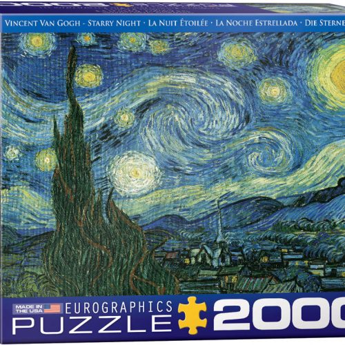 پازل ۲۰۰۰ تکه شب پر ستاره اثر ونسان ون گوگ