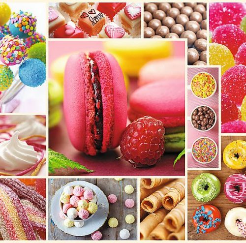 پازل ۱۰۰۰ تکه کلاژ شیرینی ها