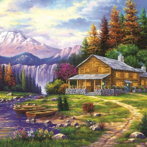 پازل ۱۰۰۰ تکه غروب درکوهستان