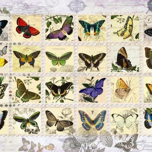 پازل ۵۰۰ تکه تمبر پروانه ها