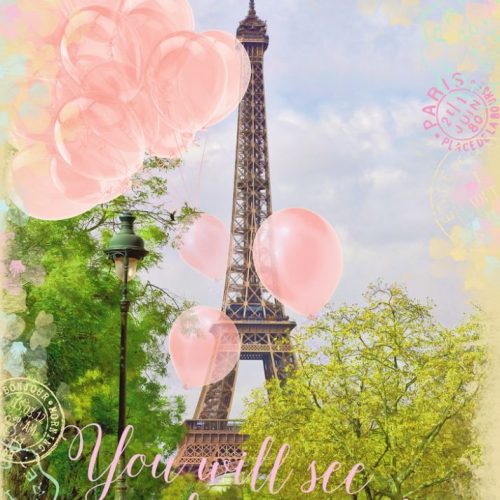 پازل ۱۰۰۰ تکه بادکنک ها بالای برج ایفل - جعبه آسیب دیده