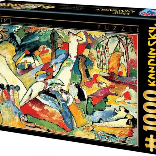 پازل ۱۰۰۰ تکه طرحی برای ترکیب بندی ۲ - مطالعه اثر واسیلی کاندینسکی