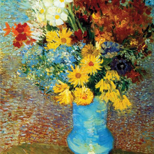 پازل ۱۰۰۰ تکه گلها در گلدان آبی اثر ونسان ون گوگ