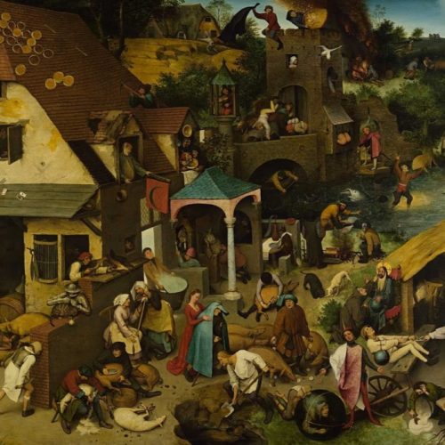 پازل ۱۰۰۰ تکه ضرب المثل های هلندی اثر پیتر بروگل