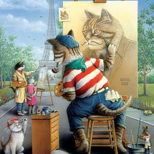 پازل ۵۰۰ تکه گربه نقاش