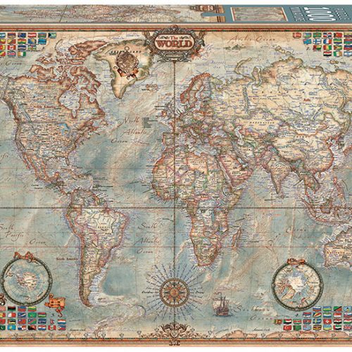 پازل ۱۰۰۰ تکه میناتوری نقشه سیاسی جهان