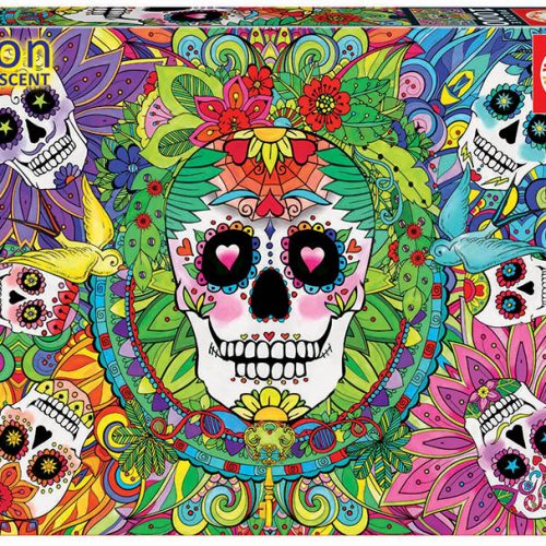 پازل ۱۰۰۰ تکه جمجمه های شکری - نئون، شب نما