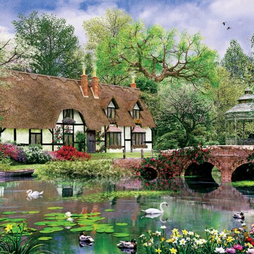 پازل ۱۰۰۰ تکه نیلوفرهای آبی اثر دومینیک دیویسن