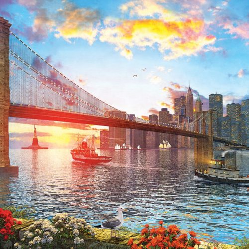 پازل ۱۰۰۰ تکه غروب نیویورک اثر دومینیک دیویسن