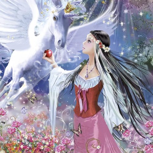 پازل ۲۰۰ تکه پرنسس و تک شاخ به همراه آویز تزیینی ساختنی