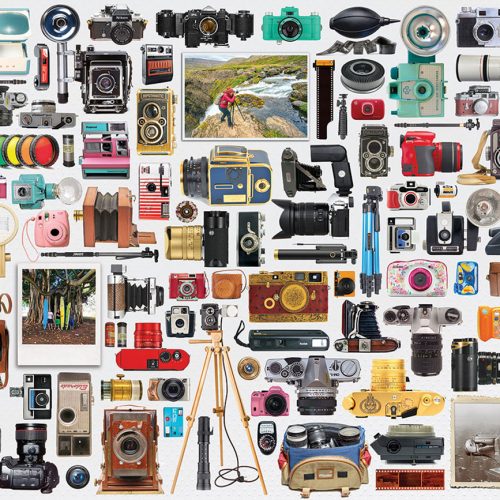 پازل ۱۰۰۰ تکه دنیای دوربین‌های عکاسی - اسمارت کات