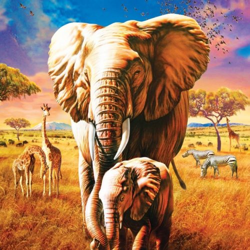 پازل ۱۰۰۰ تکه فیل مادر