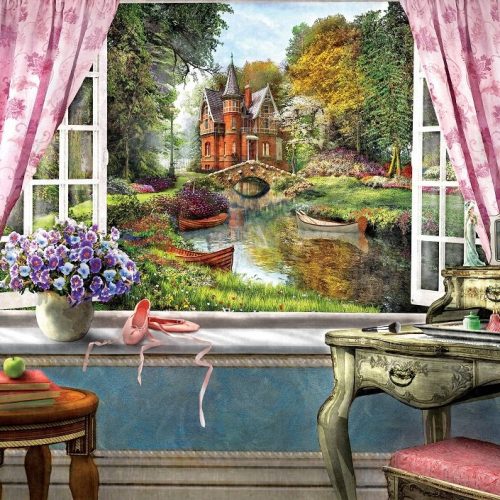 پازل ۱۵۰۰ تکه منظره قصر از پنجره من