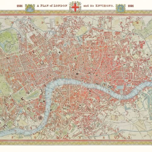 پازل ۱۰۰۰ تکه نقشه ۱۸۳۱ لندن